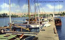 Pleasure craft at Fort Lauderdale Beach, Florida, USA, 1940