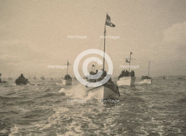 Pleasure craft welcoming the fleet, May 1924. Creator: Eunice Harriett Garlick.