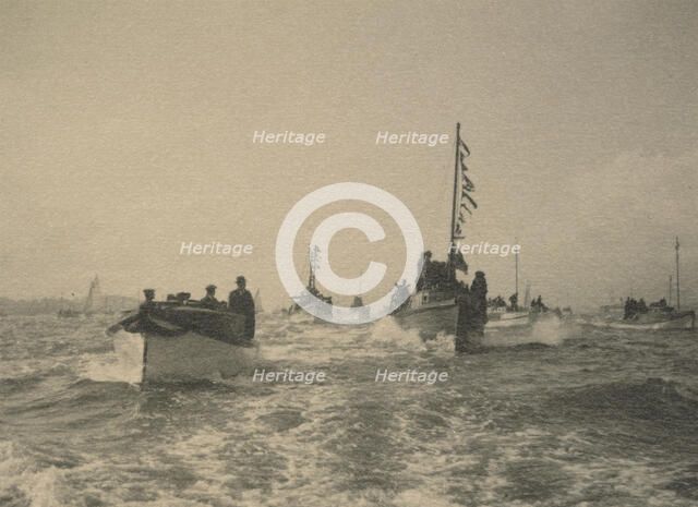 Pleasure craft welcoming the fleet, May 1924. Creator: Eunice Harriett Garlick.