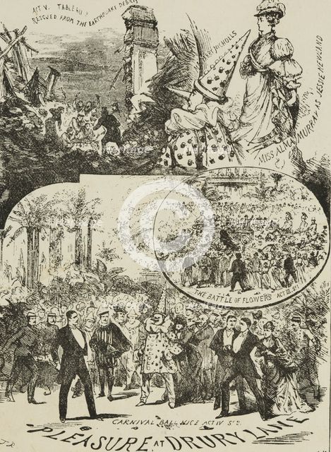 "Pleasure" at the Drury Lane theatre, late 19th century. Creator: Unknown.