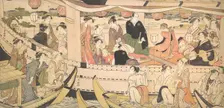 Pleasure Boat on the Sumida River, ca. 1788-90. Creator: Torii Kiyonaga