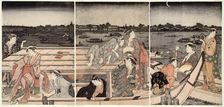 Pleasure-Boating on the Sumida River, Japan, 1788/90. Creator: Kitagawa Utamaro