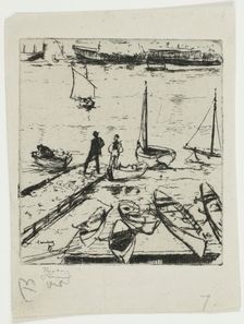 Pleasure Boats, Chelsea, 1888-89. Creator: Theodore Roussel