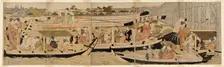 Pleasure Boats on the Sumida River, c. 1792. Creator: Hosoda Eishi