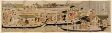 Pleasure Boats on the Sumida River, c. 1792. Creator: Hosoda Eishi