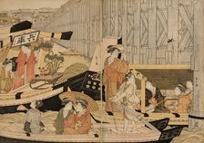Pleasure Boats on the Sumida River, c. 1792. Creator: Hosoda Eishi