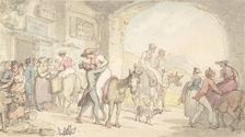 Pleasure of a Poste aux Anes, from Sentimental Travels, ca. 1821. Creator: Thomas Rowlandson