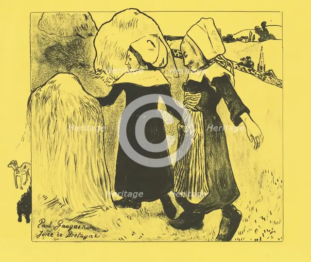 Pleasures of Brittany (Joies de Bretagne), 1889. Creators: Paul Gauguin, Ambroise Vollard.