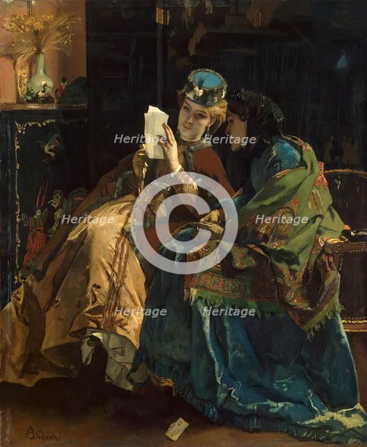 Pleasant Letter, 1860. Creator: Alfred Stevens.