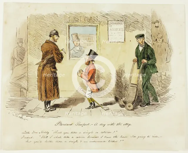 Pleasant Prospect: A Day with the Stag, n.d. Creator: John Leech.