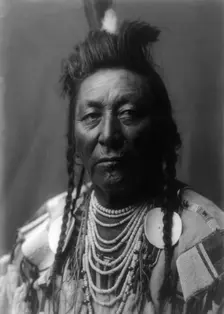 Plenty Coups [A], Apsaroke, c1908. Creator: Edward Sheriff Curtis