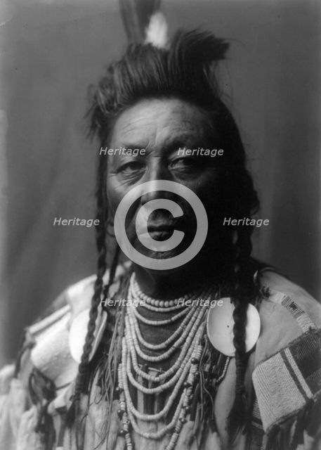 Plenty Coups [A], Apsaroke, c1908. Creator: Edward Sheriff Curtis.