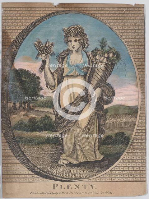 Plenty, September 30, 1800. Creator: Anon.
