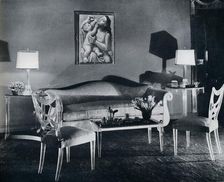 Plexiglas furniture in a 1940s interior 1941