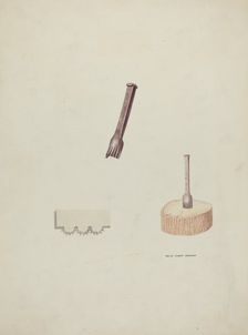 Plinker and Wood Block, 1935/1942. Creator: Oscar Bluhme