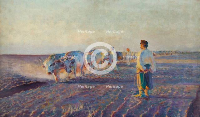 Plowing in the Ukraine, 1892. Creator: Leon Wyczolkowski.