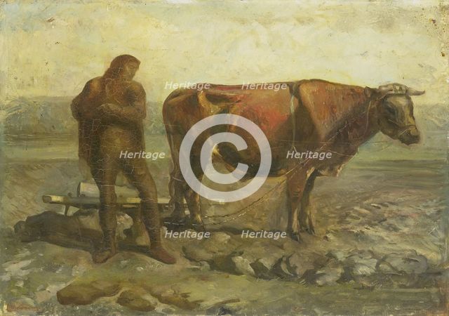 Plowing Peasant, c.1905. Creator: Willem van Konijnenburg.