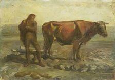Plowing Peasant, c.1905. Creator: Willem van Konijnenburg