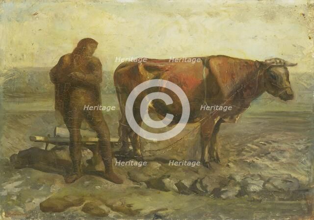 Plowing Peasant, c.1905. Creator: Willem van Konijnenburg.