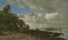 Plougastel, The Ferry Crossing, 1873. Creator: Eugene Louis Boudin