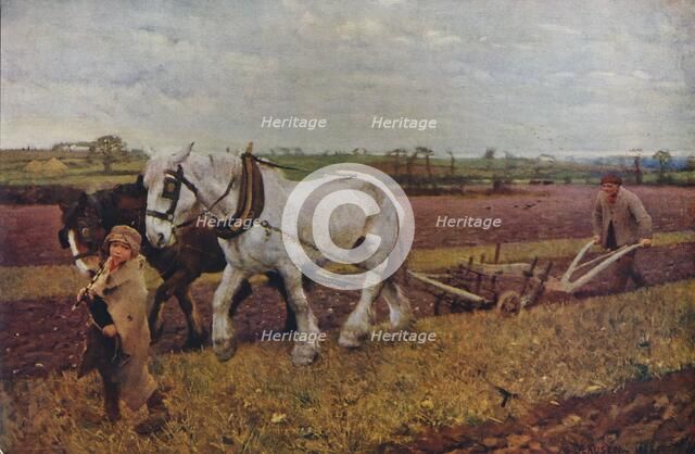 'Ploughing', 1889 (1935). Artist: George Clausen.