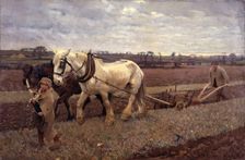 Ploughing, 1889. Creator: George Clausen