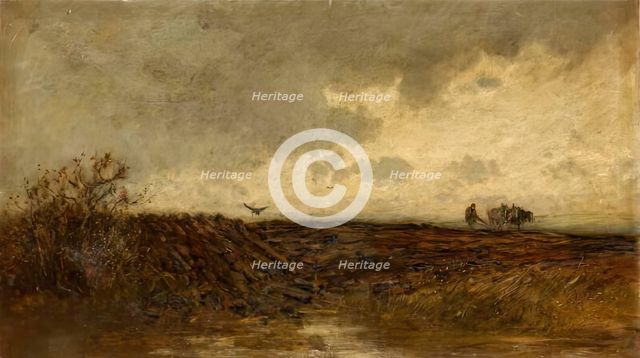 Ploughing - after a Shower, c1880s. Creator: Alexander Davidson Longmuir.
