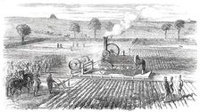 Ploughing by Steam - Trial at Grimsthorpe, by Lord Willoughby d'Eresby, 1850. Creator: Unknown