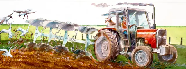 Ploughing, c2010. Artists: Ivan Lapper, Judith Dobie.