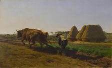 Ploughing Scene, 1854. Creator: Rosa Bonheur