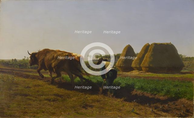 Ploughing Scene, 1854. Creator: Rosa Bonheur.