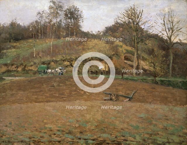 'Ploughland', 1874.  Artist: Camille Pissarro