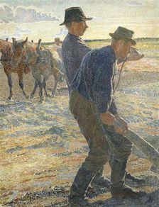 Ploughmen, 1907. Creator: Carl Wilhelmson