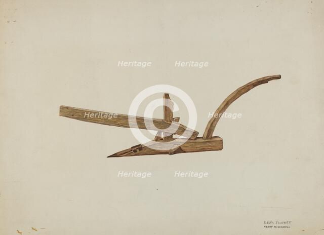 Plow, c. 1940. Creator: Edith Towner.