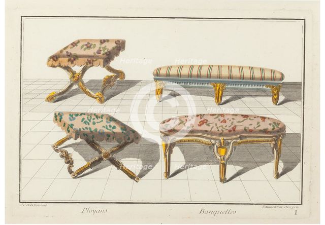Ployans, Banquettes. Nouvelle Iconologie Historique ou Attributes Hierogliphyques, c.1768. Creator: Delafosse, Jean-Charles (1734-1789).