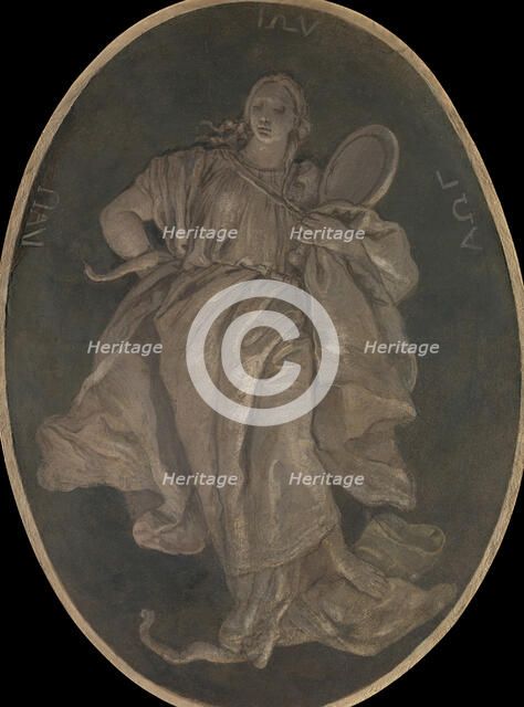 Prudence, 1760. Creator: Workshop of Giovanni Battista Tiepolo.