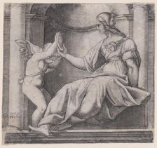 Prudence, dated 1516. Creator: Agostino Veneziano