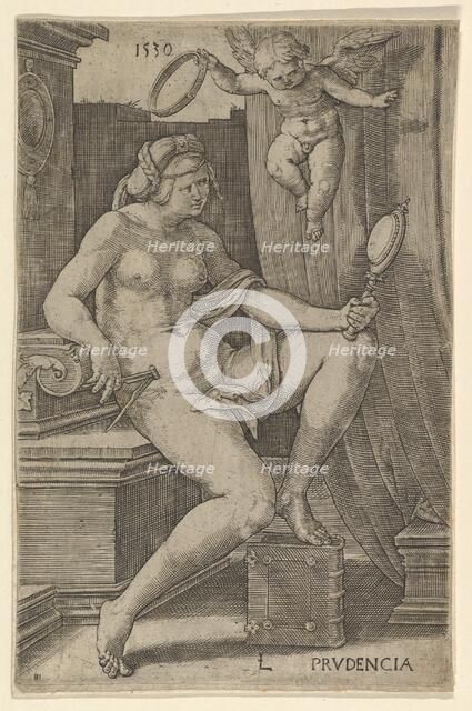 Prudence, from the series The Seven Virtues, 1530. Creator: Lucas van Leyden.