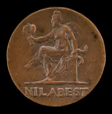 Prudence Holding a Double-Faced Head [reverse], c. 1524. Creator: Girolamo Santacroce