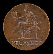 Prudence Holding a Double-Faced Head [reverse], c. 1524. Creator: Girolamo Santacroce