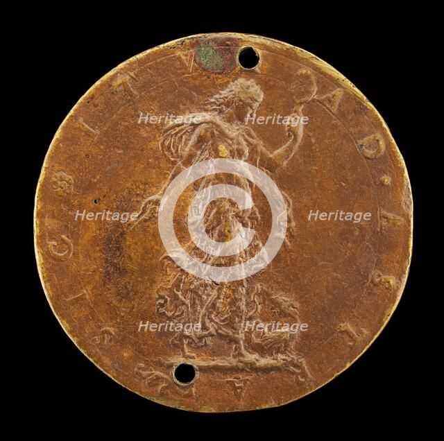 Prudence with a Dragon at her Feet [reverse], mid 16th century. Creator: Unknown.