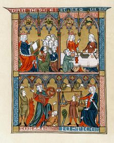 Prudence, Temperance, Fortitude and Justice, 1290-1300
