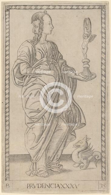 Prudencia (Prudence), c. 1465. Creator: Master of the E-Series Tarocchi.