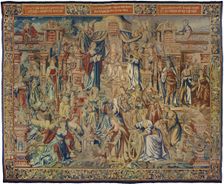 Prudentia (Prudence), from Los Honores, Flanders, 1525/32. Creators: Unknown, Pieter van Aelst