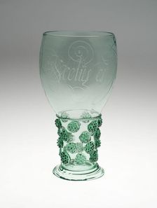 Prunted Beaker (Roemer), Netherlands, c. 1640. Creator: Unknown