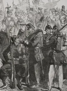Prussian army uniforms in 1870. Creator: Unknown