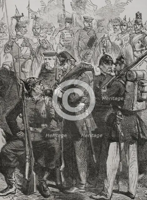Prussian army uniforms in 1870.  Creator: Unknown.