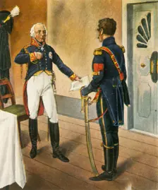 Prussian General Courbière, Commandant of Graudenz, and French envoy Savary, 1807, (1936). Creator: Unknown