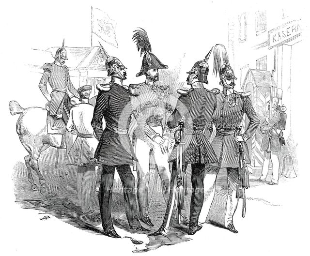 Prussian officers - Place d'Armes, Cologne, 1845. Creator: Unknown.