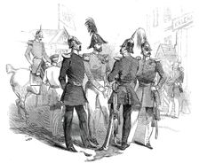 Prussian officers - Place d'Armes, Cologne, 1845. Creator: Unknown